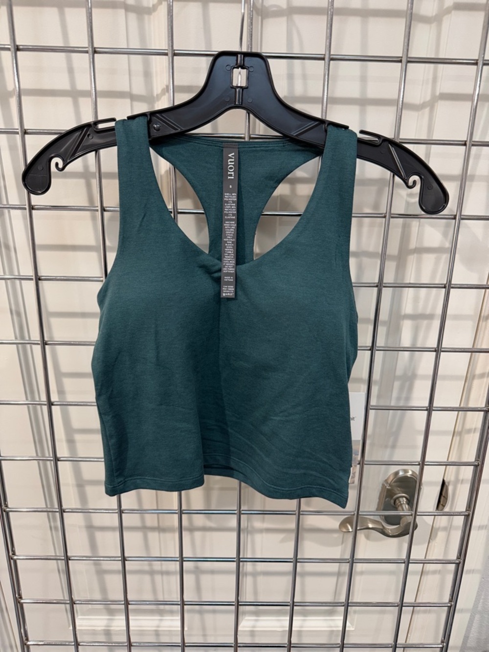 Vuori Deep Teal Racerback Crop Tank